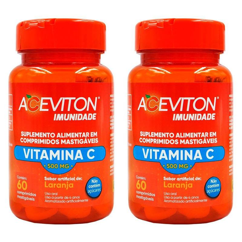 Aceviton Imunidade Vit C Kit 2x60 Comprimidos Mastigáveis Sabor